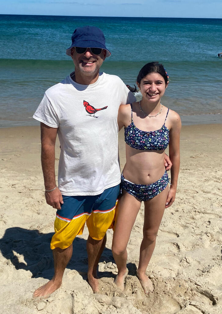 Myles and Summer on Block Island beach
